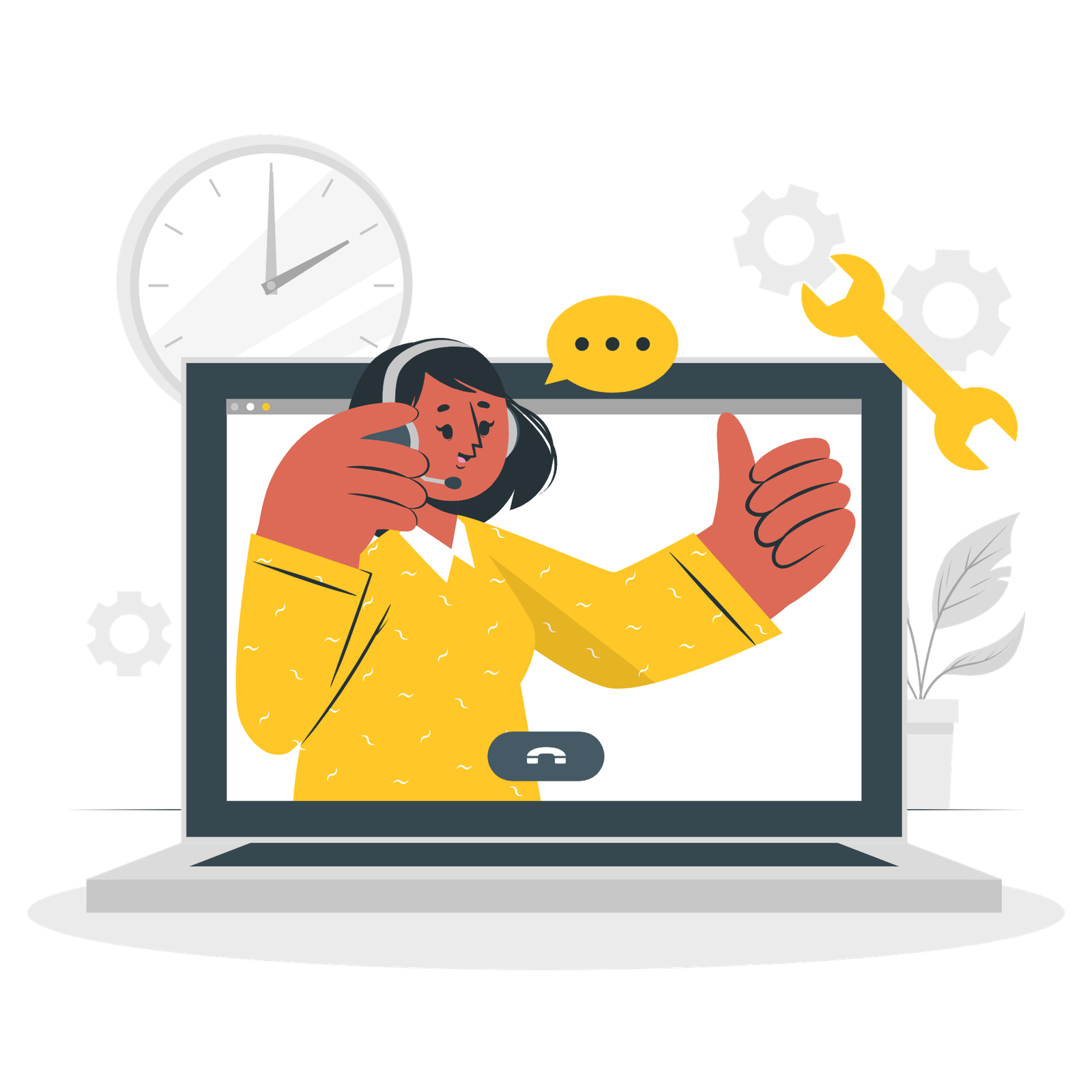 Incoming Call Handling Illustration