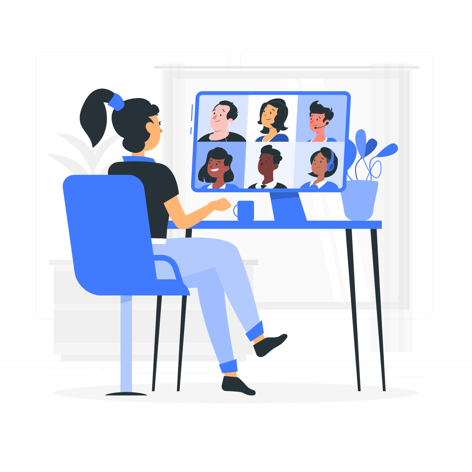 Video Appointments Storyset PNG