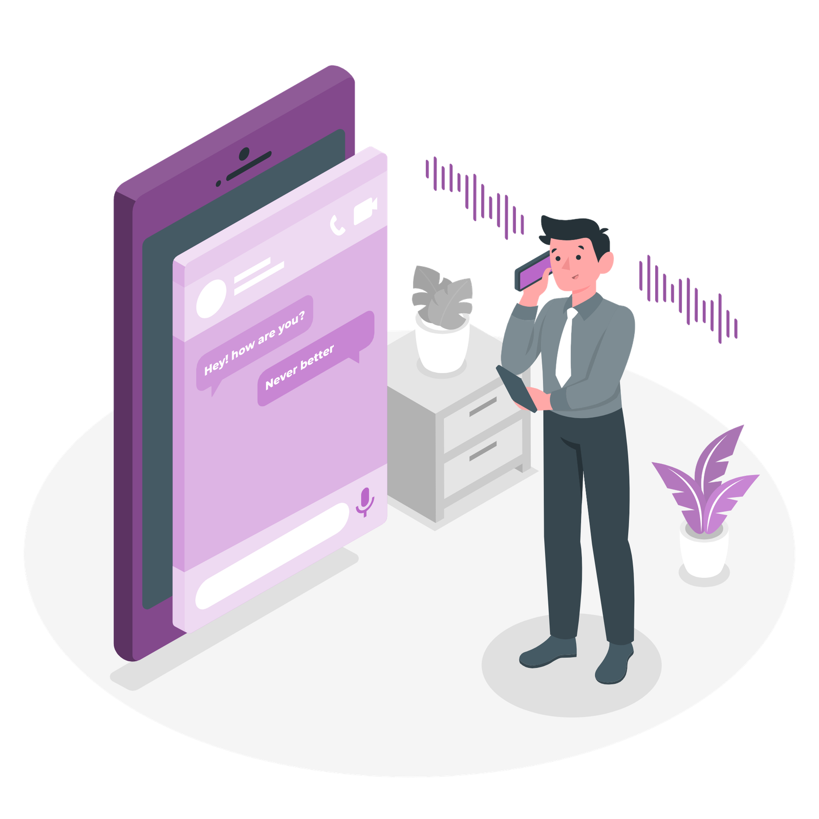 Existing Client Calls Illustration