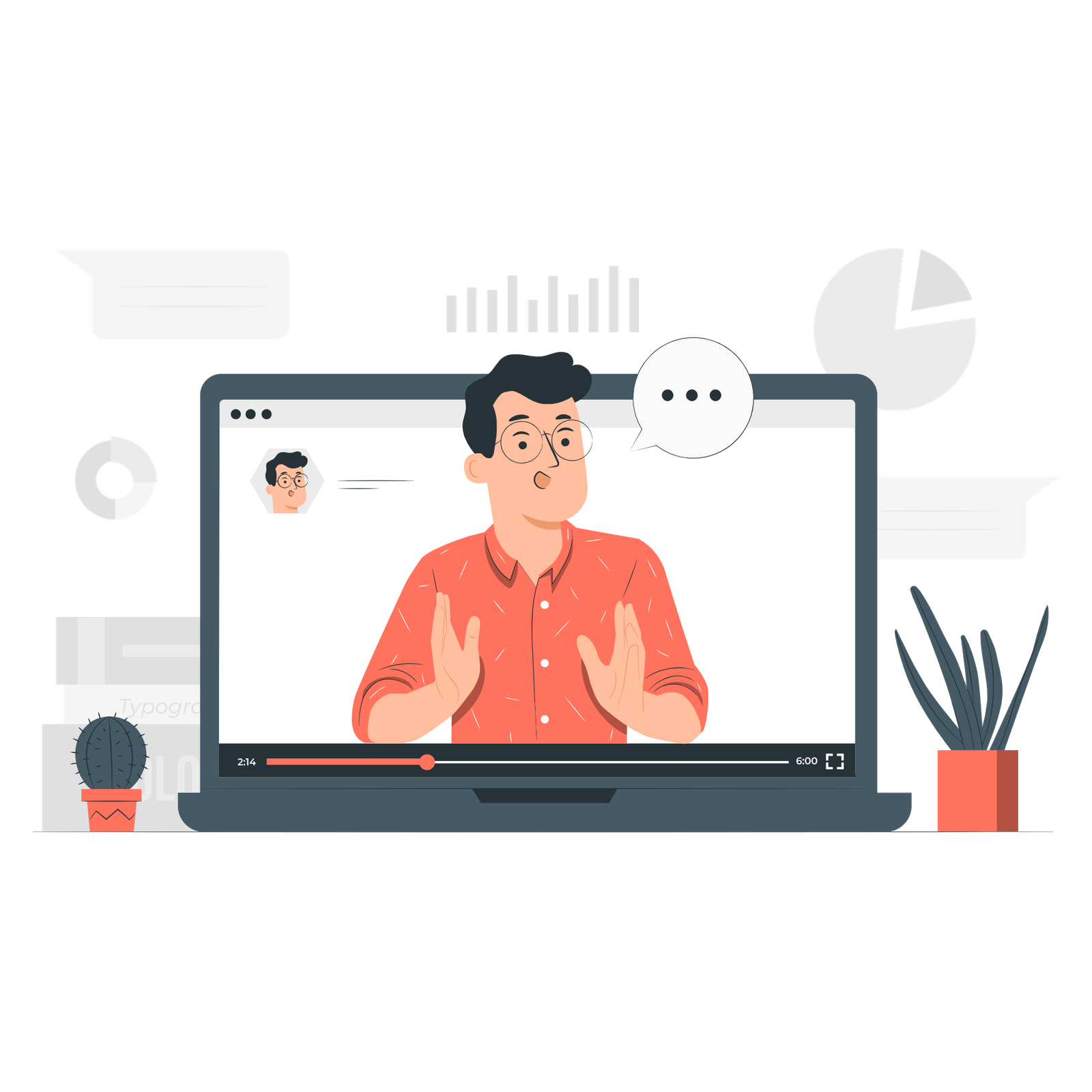 No Show Calling Illustration